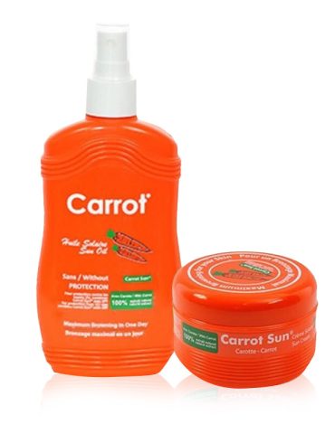 CARROT SUN Tanning Cream & Oil Combo