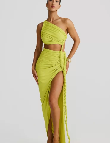 MELANI Juliana Gown - Chartreuse