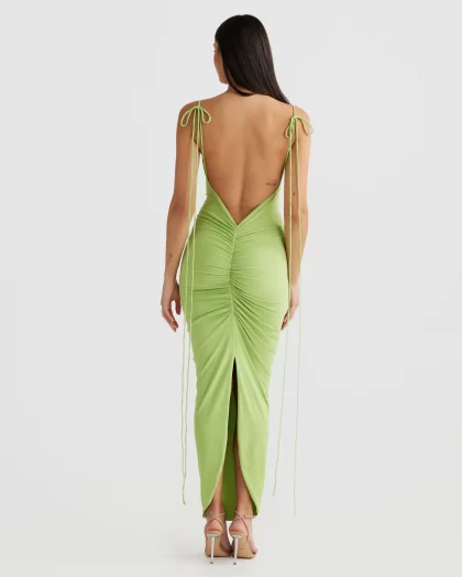 MELANI Cleo Dress - Lime - Image 2